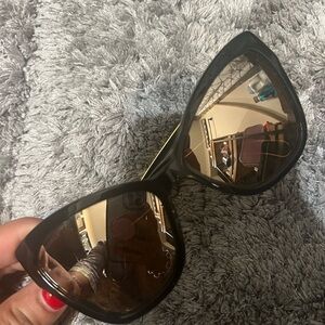 CHANEL Black and Gold Sunglasses